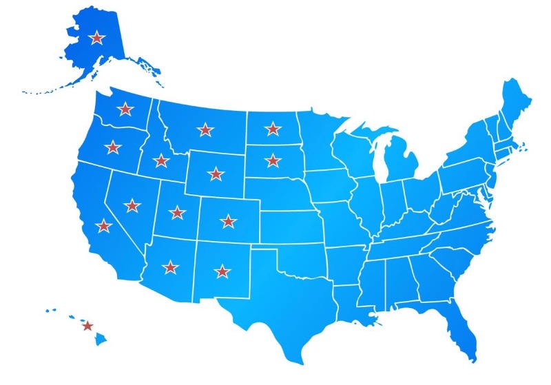 Map of WHICHE eligible states